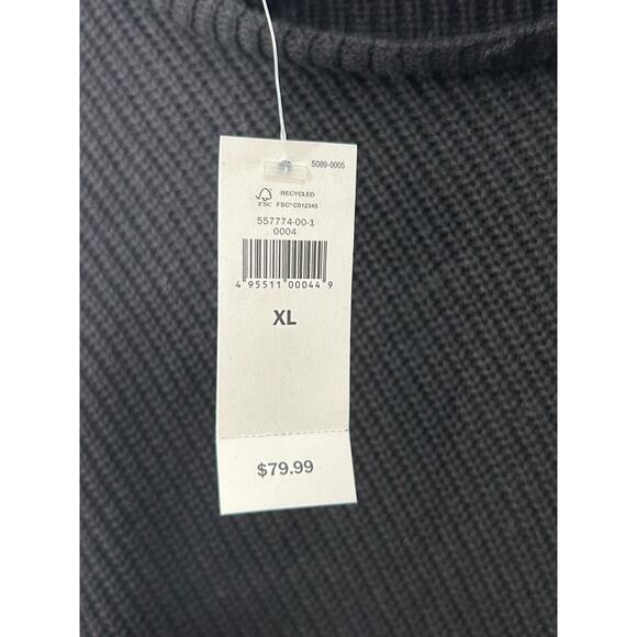 NWT Banana Republic Women's Black Cowl Neck Drop Shoulder Sweater Dress Size XL - Picture 5 of 7